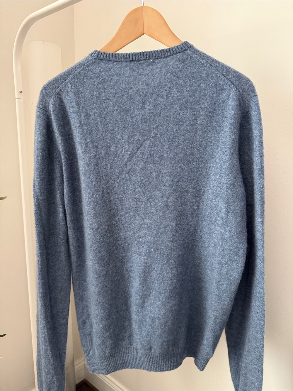 METTE Cashmere Dusty Blue Crewneck Sweater Size XL - Picture 5 of 9